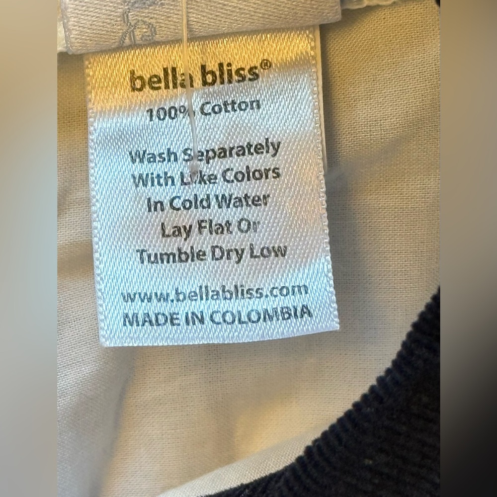 Bella Bliss Plaid Dress Girl’s 5 Blue White XS S LS Cotton Pleated A-Line Checks - Picture 7 of 7